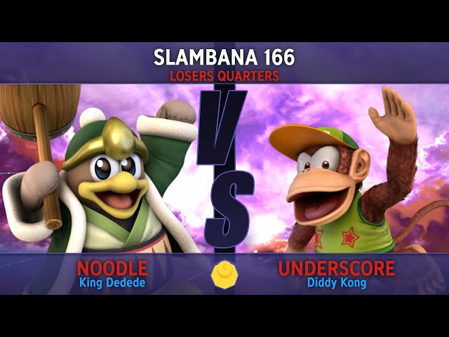 NOODLE (Dedede) vs Underscore (Diddy Kong/Fox) - Slambana 166 - Losers Quarters