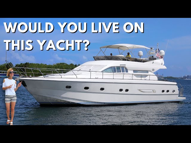$385,000 56' Yacht Tour / CanNOT afford a house in MIAMI? You Can Live aboard This!