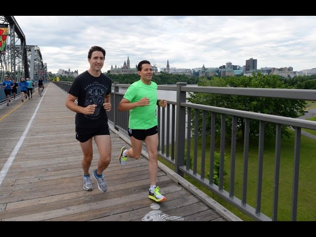 Trudeau and Pena Nieto : World leaders who run together...