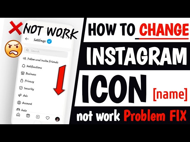 How To Change Instagram LOGO NOT Working |Fix not working problem can't change instagram icon & name
