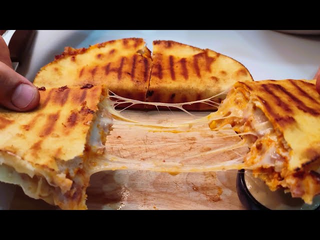 DINNER BACON CHEESE QUESADILLA | You Will Be ADDICTED And Can't Stop EATING