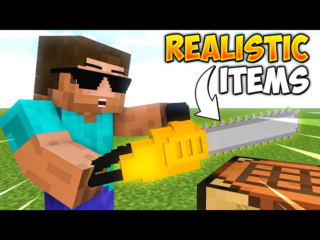 Minecraft But I Can Craft REALISTIC ITEMS!