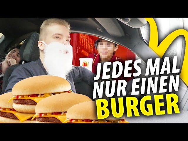 McDonalds PRANK | JEDES MAL NUR 1 CHEESEBURGER BESTELLEN!