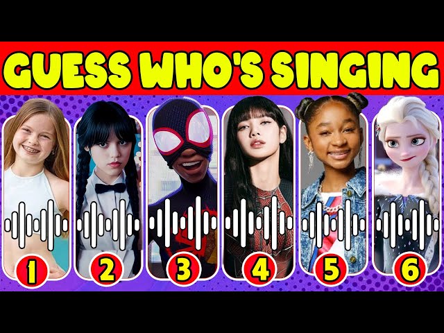 Guess The SONG|Can You Guess Who Is Singing?Wednesday,Lay Lay,Lisa,Salish,Elsa,Miles morales