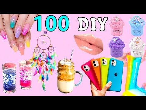 100 DIY - EASY LIFE HACKS AND DIY PROJECTS YOU CAN DO IN 5 MINUTES - ROOM DECOR, PHONE CASE and more