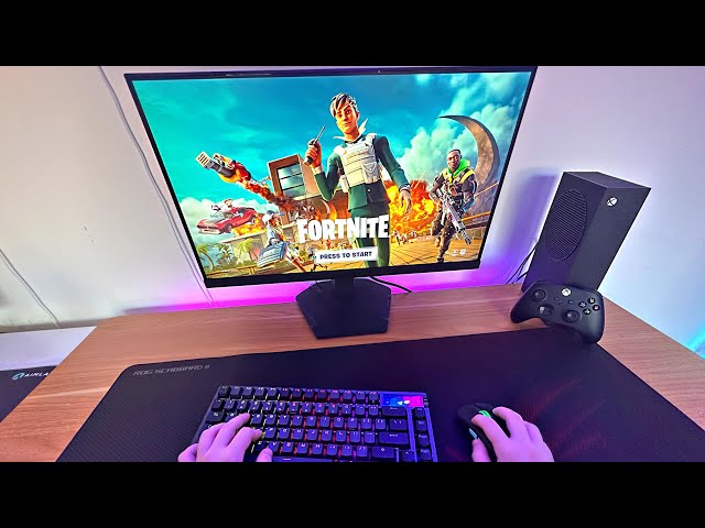 Fortnite on Xbox SERIES S Carbon Black (Unboxing+120 FPS Gameplay)