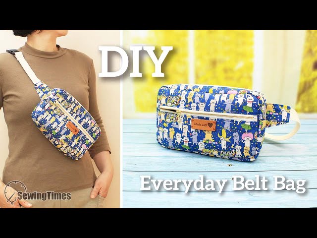 DIY Everyday Belt Bag | How to make a Fanny Pack Sling Bag [sewingtimes]