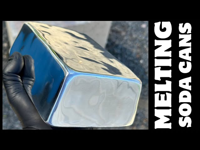 Massive Can Meltdown - Pure Aluminum From Cans - ASMR Metal Melting - DIY - BigStackD Mirrored Bar