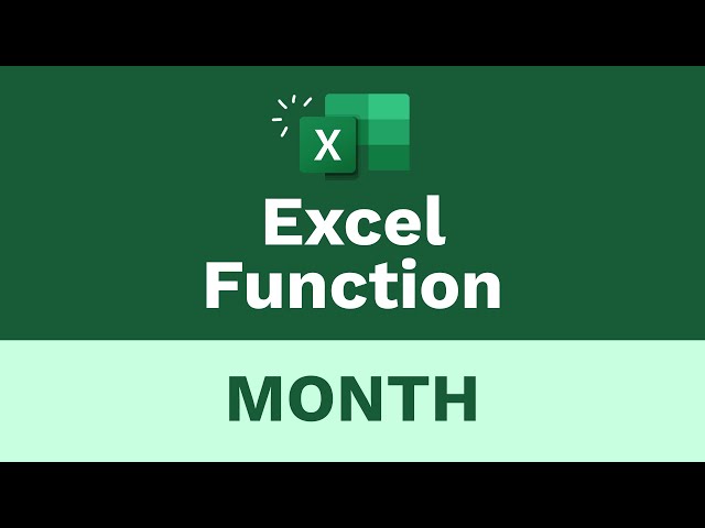 The Learnit Minute - MONTH Function #Excel #Shorts