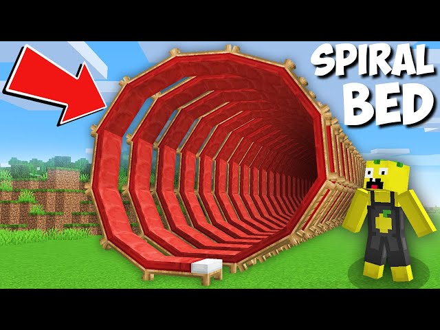 Never SLEEP ON THIS SPIRAL BED in Minecraft ! NEW TUNNEL BED !