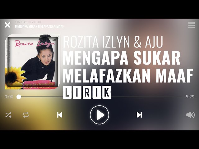 Rozita Izlyn & Aju Success - Mengapa Sukar Melafazkan Maaf [Lirik]
