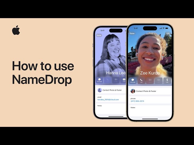How to use NameDrop on iPhone | Apple Support