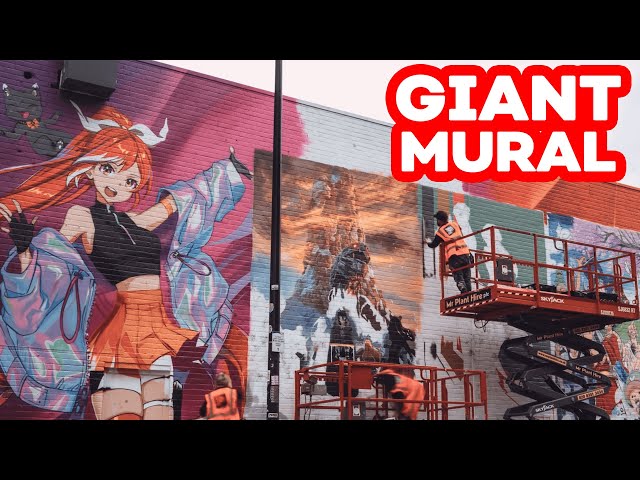 Spring Anime Mural in London! | Behind the Scenes