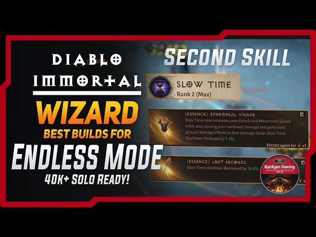 Wizard - Solo 40k Plus - Best Builds For Castle Endless Mode - Diablo Immortal