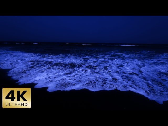 Ocean Sounds For Deep Sleep 4K - Relaxing Tidal Waves At Night - Ultimate Nighttime Sleep Aid