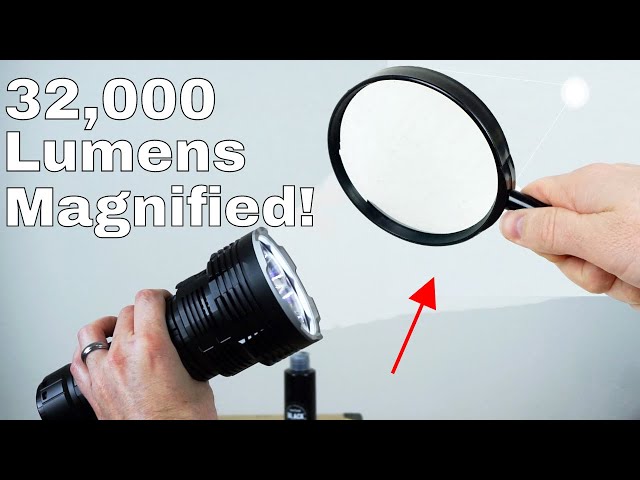 What Happens If You Magnify the Worlds Brightest Flashlight? (Blackest Black Video Follow-Up)