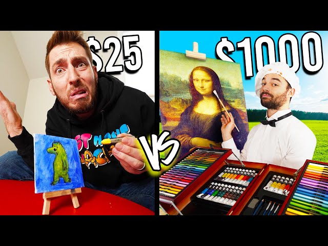 $25 VS $1,000 ART PAINTINGS! *Budget Challenge*