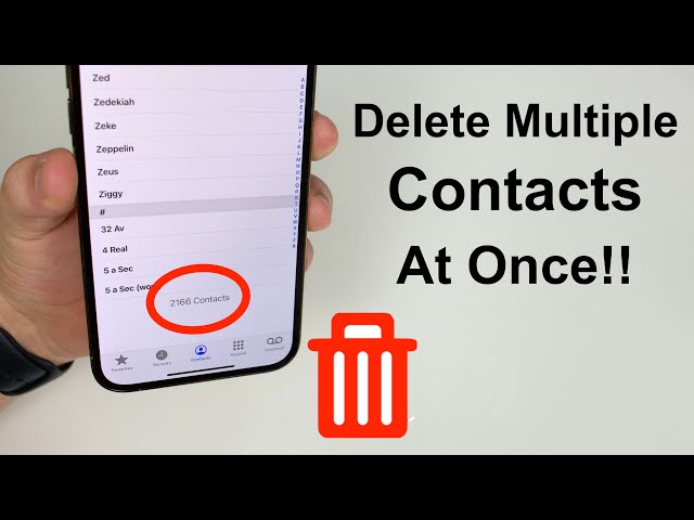 How To Delete Multiple iPhone Contacts At Once!!