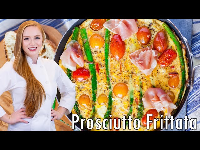 Asparagus & Prosciutto Frittata - EASY Breakfast & Brunch Recipe!