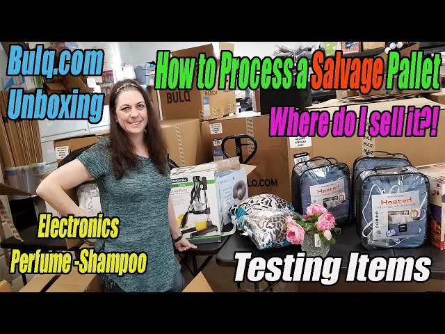 Bulq.com Unboxing - Processing a Salvage Pallet - Where do I sell it? -  Does it work? Testing Items
