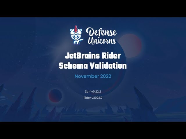 Zarf Schema Validation in JetBrains Rider