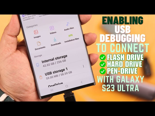 Enable USB Debugging on Samsung Galaxy S23 Ultra To Use USB Flash Drive!
