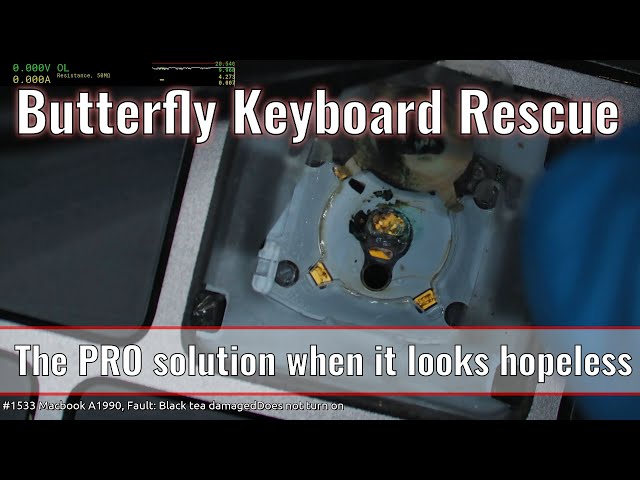How to fix liquid damaged Macbook butterfly keys.
