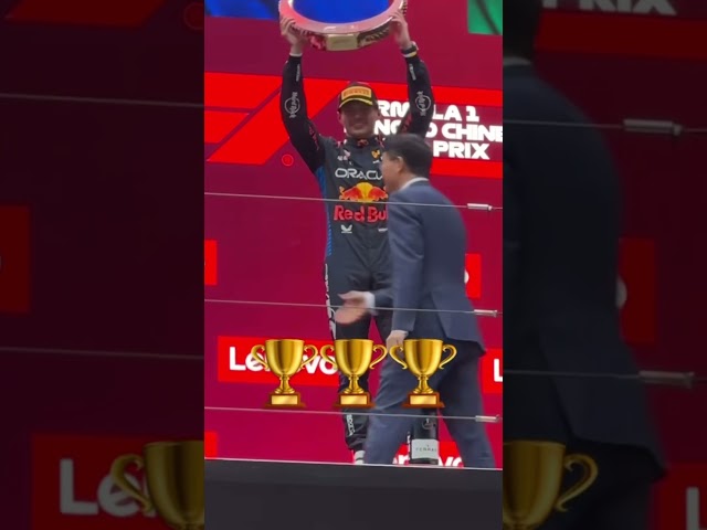 Max Verstappen celebrates victory with Lando Norris & Checo #F1 #Formula1 #Shorts