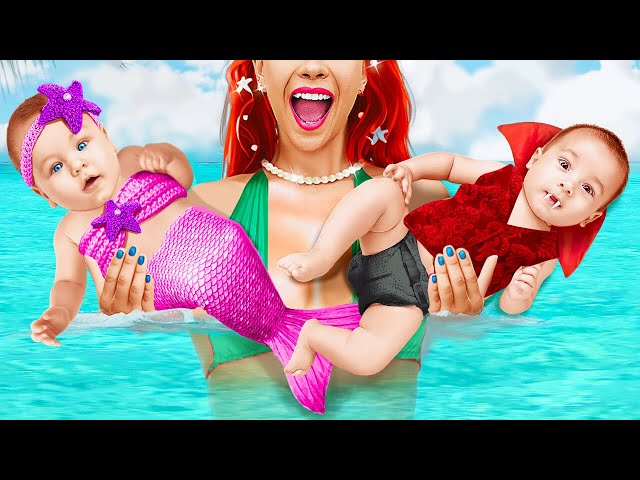 ADOPTED by a Vampire and a Mermaid 💗 Amazing Parenting Hacks by 123 GO!