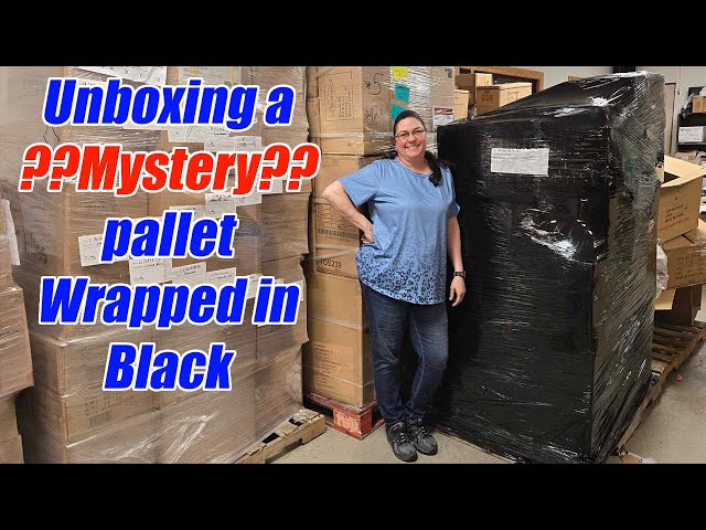 Unboxing a Mystery pallet all wrapped in Black. What is in there?