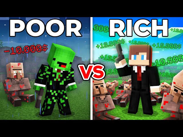 Mikey Poor Hitman vs JJ Rich Hitman Survival Battle in Minecraft ? (Maizen)