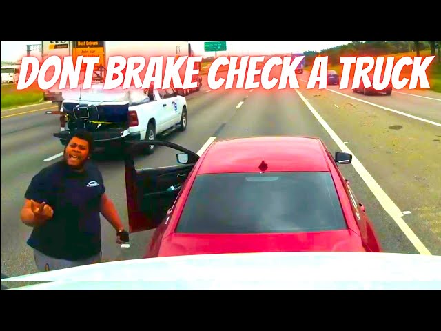 DON'T BRAKE CHECK A TRUCK --- Bad drivers & Driving fails -learn how to drive #1112