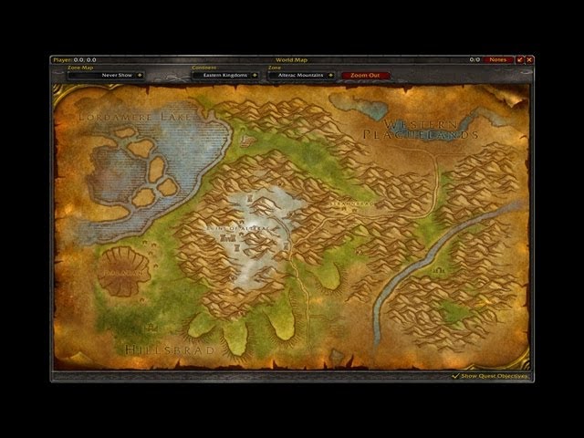 Eastern Kingdoms Original Map - World Of Warcraft Music