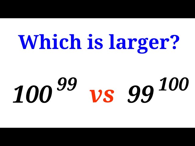 Comparing: 100^99 and 99^100, which is larger?