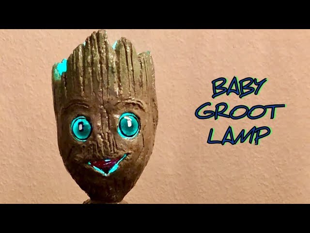 DIY - Baby Groot Concrete Lamp / Guardians of the Galaxy 2