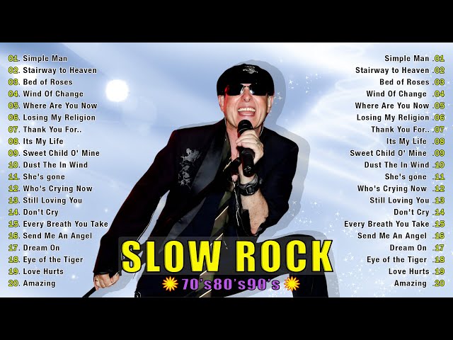 Scorpions, Alias, Metallica, BonJovi💗 Best Slow Rock Ballads Ever 70s 80s 90s😘Vol.17