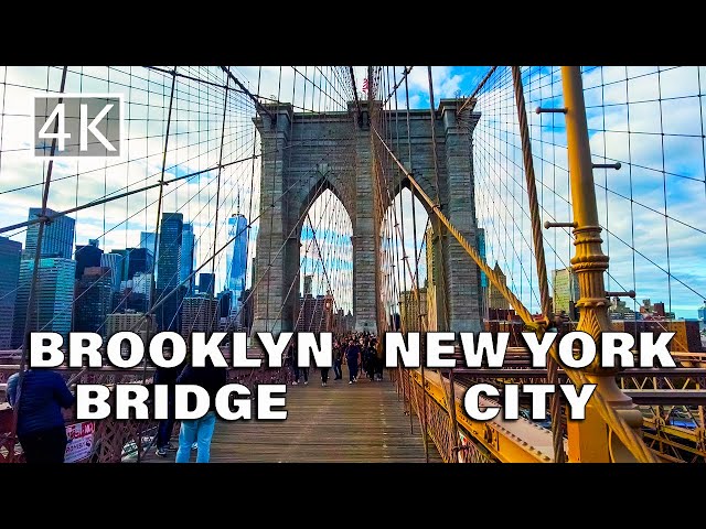[4K] Brooklyn Bridge - New York City - Walking Tour