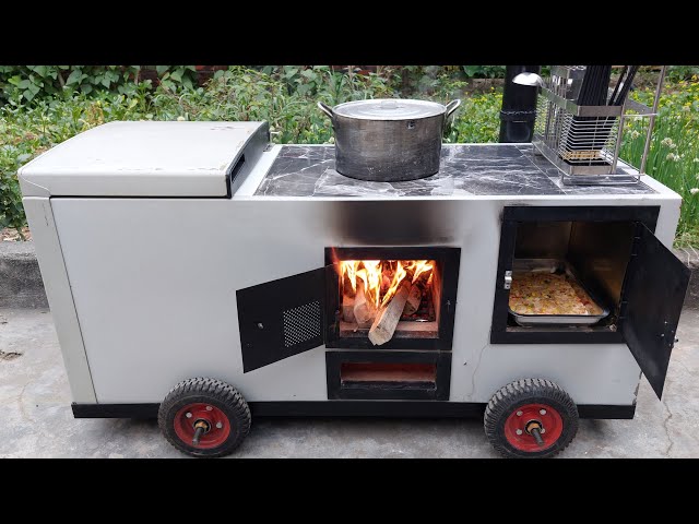 How to make a modern wood stove from an old refrigerator
