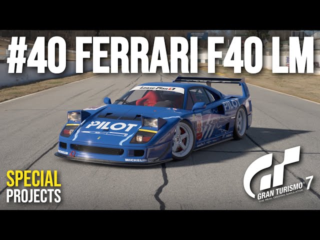 GT7 | #40 Ferrari F40 LM Race Car Build Tutorial | Special Projects
