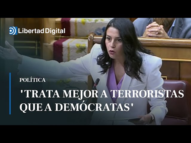 Inés Arrimadas pone en su sitio a Pedro Sánchez: "Trata mejor a terroristas que a demócratas"