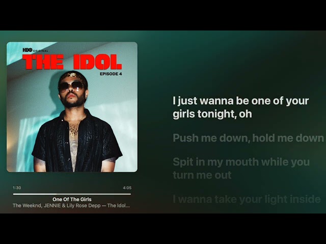 The Weeknd, JENNIE & Lily Rose Deep - One Of The Girls [English version] Lyrics + Lossless