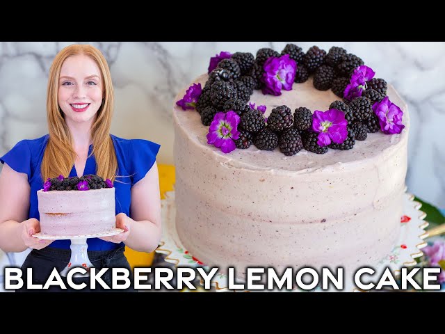 Blackberry Lemon Cake with Blackberry Frosting