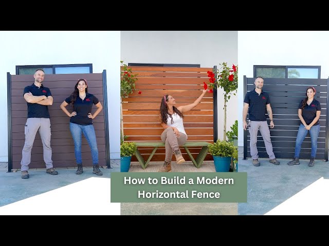 How to Build an Easy Modern Horizontal Fence Using a Slat Fence Kit
