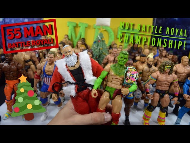 55 MAN WWE FIGURE BATTLE ROYAL! CHRISTMAS EDITION!