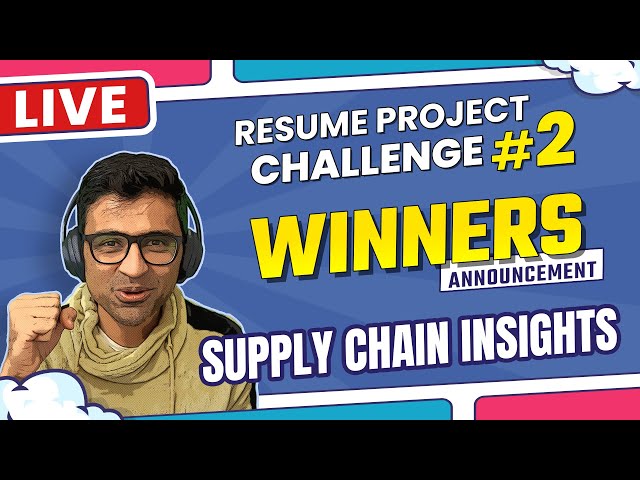 Resume Project Challenge #2 Winner Announcement: Supply Chain Insights In FMCG Domain