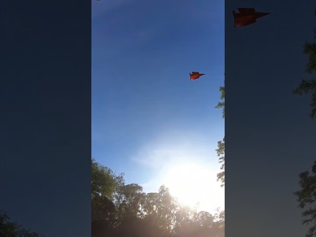 DIY paper airplane flying