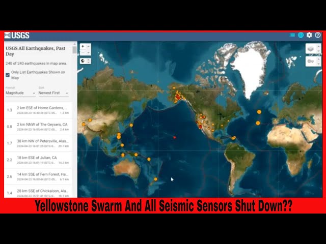 Yellowstone Swarm And All Seismic Sensors Shut Down??