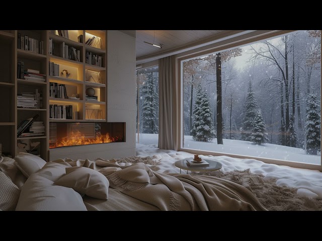 Sleep Deeply to Snowstorm Sounds - Relaxing Winter Blizzard Ambience