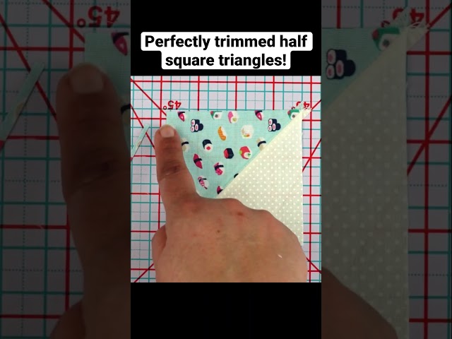 How to perfectly trim half square triangles ✂️🤓 #shorts #short #quilt #quilting #craft #sewing