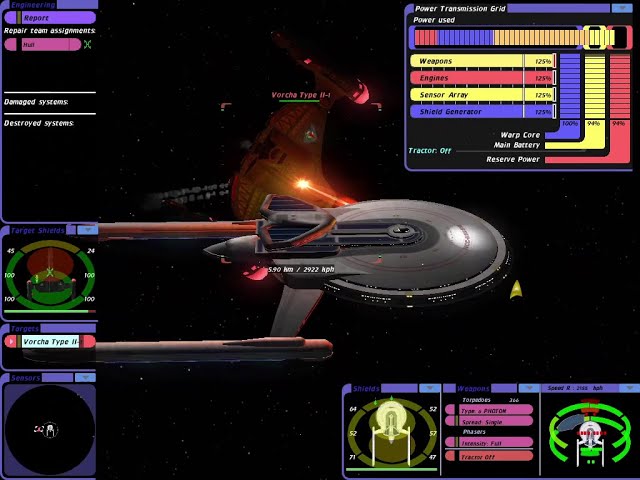 Pleiades Class vs Vorcha Type II | Remastered v1.2 | Star Trek Bridge Commander